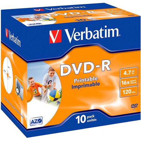 DVD-R Verbatim 4,7GB Printable Jewel