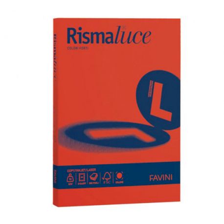 Rismaluce A4 90gr 300fg rosso scarlatto