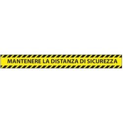 Adesivi PVC MANTENERE LA DISTANZA 90x10cm cf.5pz