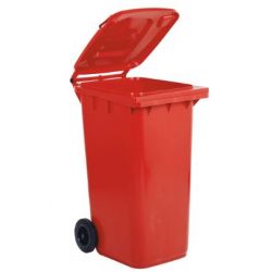 Bidone 2 ruote 58x73x107 240lt MP rosso