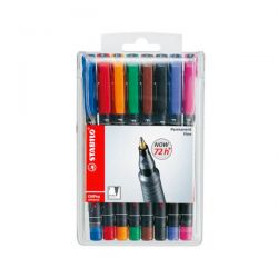 Penn. Stabilo OHPEN 842 fine cf.8 colori