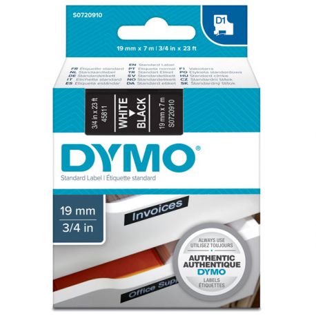 Nastro Dymo D1 19mm 45811 bia/ne