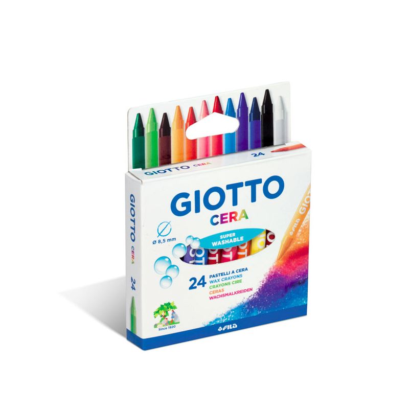 PASTELLI CERA GIOTTO 24 COLORI