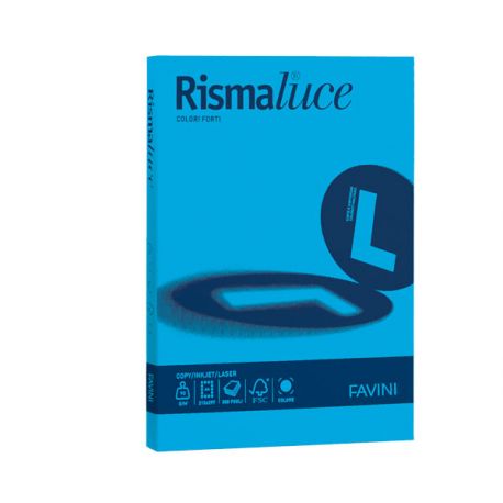 Rismaluce Favini A4 200gr 125fg Azzurro