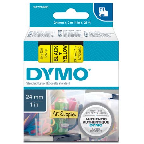 Nastro Dymo D1 24mm 53718 ne/gia