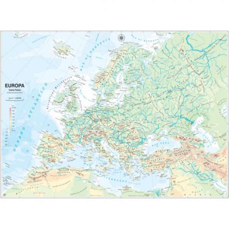 Carta murale Europa fis/pol. 132x99cm