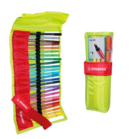 Astuccio rotolo 25 Pen 68 Stabilo assortiti