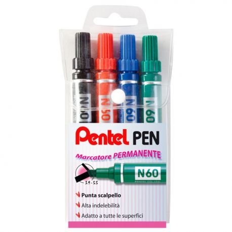 Marker Pentel N60 cf.4pz col.ass.