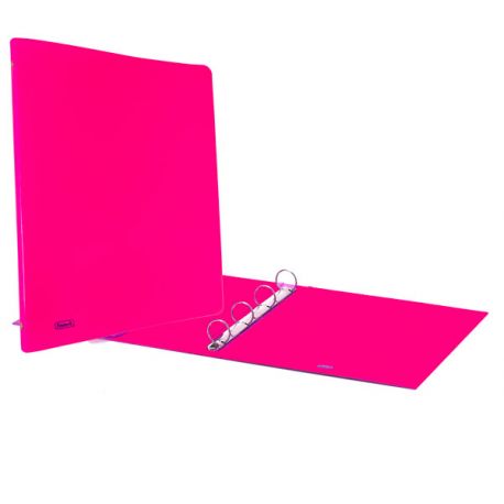 Cartella Europa Fluo 22x30 4 anelli diam.30 fuxia