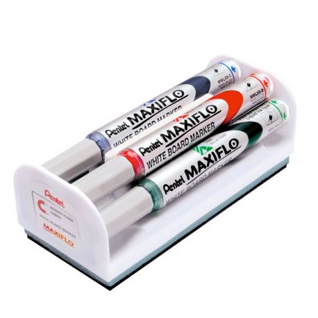 Kit 4 Marker Maxiflo Pentel + cancellino