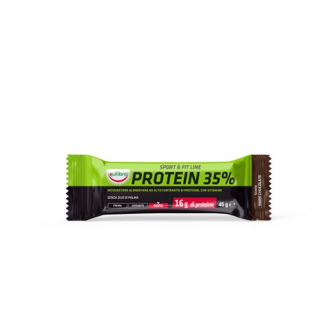 SPORTFIT PROTEIN 35 DARK CHOCOLATE 45GR EQUILIBRA