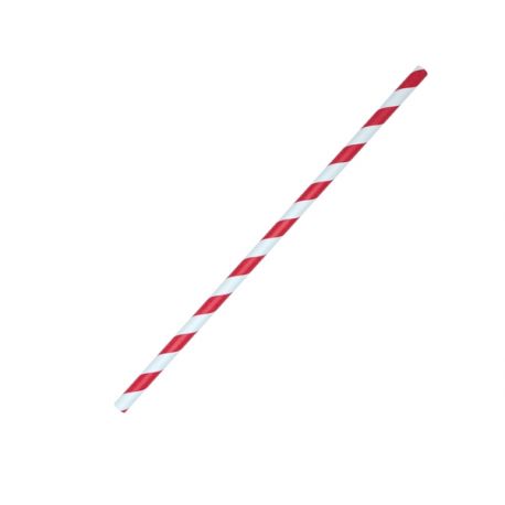 12 CANNUCCE STRIPES CARTA ROSSO/BIANCO BIG PARTY