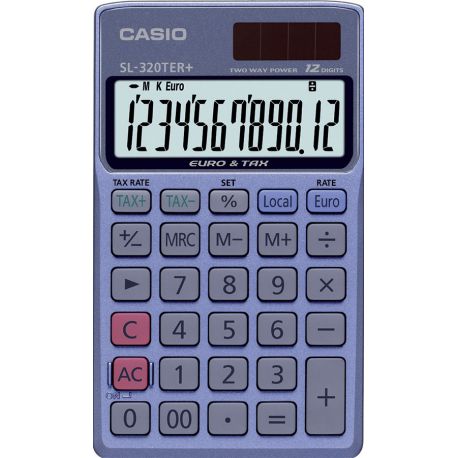 Calcolatrice Casio SL320 TE 12c. Tascabile