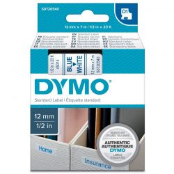 Nastro Dymo D1 12mm 45014 blu/bia