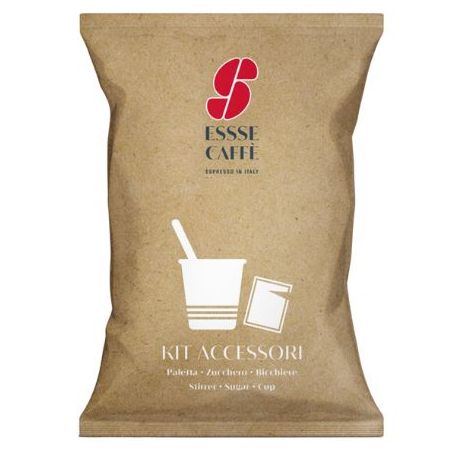 Kit caffe' 50 bicchierini + 50 bustine zucchero + 50 palette