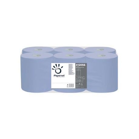 Rotoli asciugam. 412056 blu d.19 cf.6rt Ecolabel