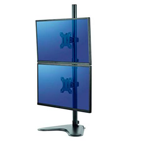 Braccio monitor doppio prof. series verticale