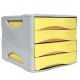 Cassettiera 4 cass. Arda Keep Colour giallo