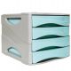 Cassettiera 4 cass. Arda Keep Colour azzurro