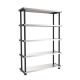 SCAFFALE PPL 5RIP. MET. 119X45X185 GRIGIO/NERO TER