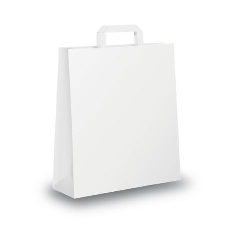 CF. 25 SHOPPERS 18X8X25CM BIANCO NEUTRO PIATTINA