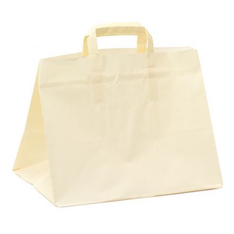 SC. 250 SHOPPERS KRAFT28X17X32CM FLAT LARGE BIANCO