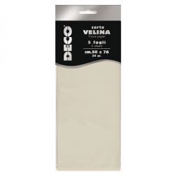 BUSTA 5 FG. VELINA 20GR 50X76CM AVORIO DECO