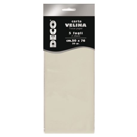 BUSTA 5 FG. VELINA 20GR 50X76CM AVORIO DECO