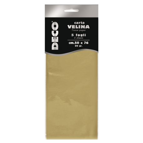 BUSTA 5 FG. VELINA 20GR 50X76CM ORO PERL. DECO