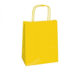 25 SHOPPERS CARTA KRAFT 45X15X50CM TWISTED GIALLO