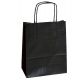 25 SHOPPERS CARTA KRAFT 18X8X24CM TWISTED NERO