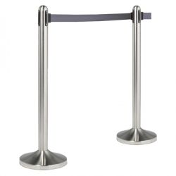 1 COLONNINA CROMATA NASTRO GRIGIO 210CM SECURIT