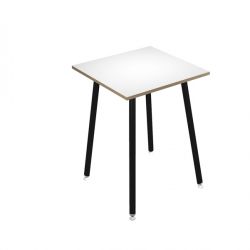 TAVOLO ALTO 80X80XH105CM NERO/ BIANCO SKINNY METAL