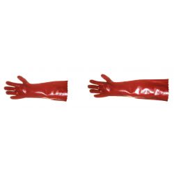 GUANTI PVC ECO ROSSO 35CM TG.10