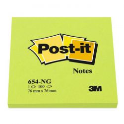 Post-it 3M 654 Neon 76x76 verde