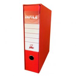 Registratore INFILE protocollo dorso cm 8 rosso