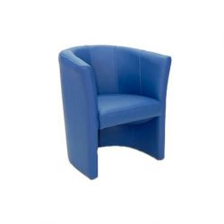 Poltroncina Monia in eco-pelle blu