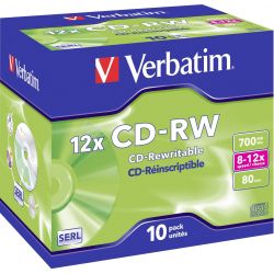 CD-RW Verbatim 700MB 80min Jewel Case