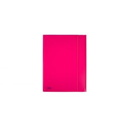 Cartella ppl NEON Favorit 3 lembi + elastico 24x33 rosa