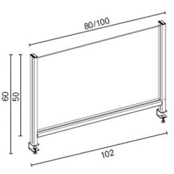 Schermo PROTECTOR S.3 100x50cm 3mm con morsetto