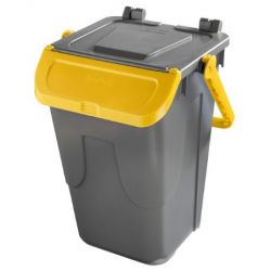 Bidone Ecology MP 35lt 37x37x52 con maniglia giallo