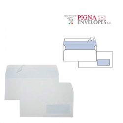 Pacco 25 buste 11X23/90gr finestra a destra strip taglio dritto