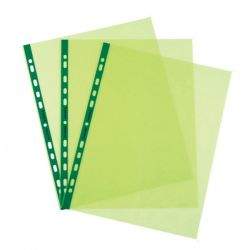 Buste in plastica perforazione universale 22X30 verde cf. 25pz.