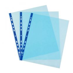 Buste in plastica perforazione universale 22X30 azzurro cf. 25pz.