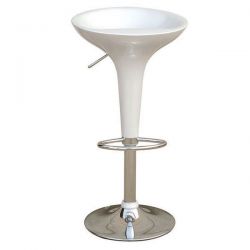 Sgabello Bar Abs Base Acciao Bianco 39X45X55