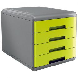 Cassettiera 4 cassetti MYDESK Arda verde