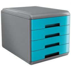 Cassettiera 4 cassetti MYDESK Arda turchese