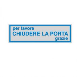 Etich.indicaz. interni mm165x50 CHIUDERE PORTA