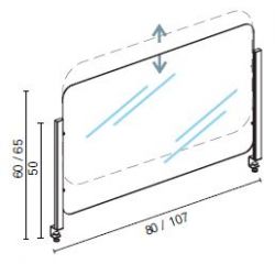 Schermo protettivo 75x65 cm SLIM con morsetto PT32M8