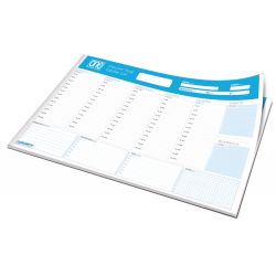 Blocco Planner settimanale OneColor 30x42cm perpetuo collato